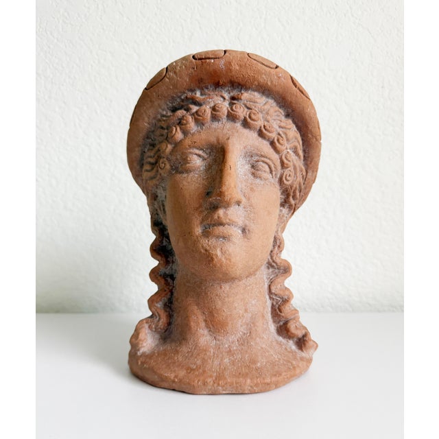 Late 20th Century Italian Terracotta Bust Statue For Sale - Image 5 of 9