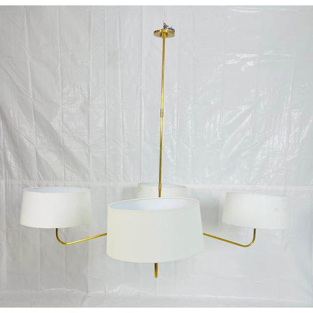 Visual Comfort Contemporary Visual Comfort Thomas O’Brien “Canto Grande” 4-Arm Chandelier For Sale - Image 4 of 17