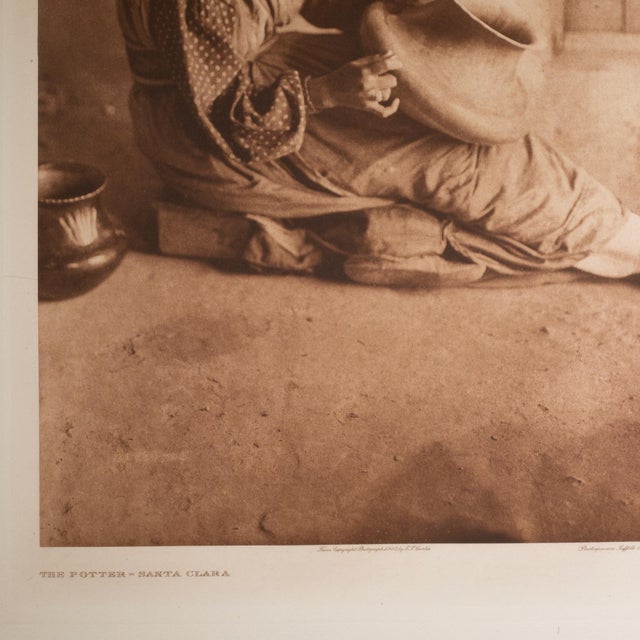 Native American Edward S. Curtis, the Potter Santa Clara, Photogravure 1905 For Sale - Image 3 of 5