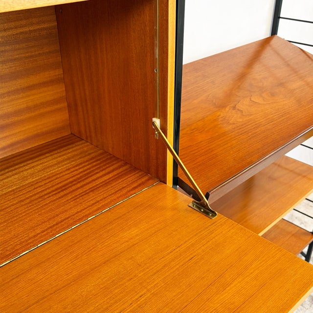 Staples Ladderax Two-Bay Teak Shelving System by Robert Heal for Staples Cricklewood, 1960s For Sale - Image 10 of 13