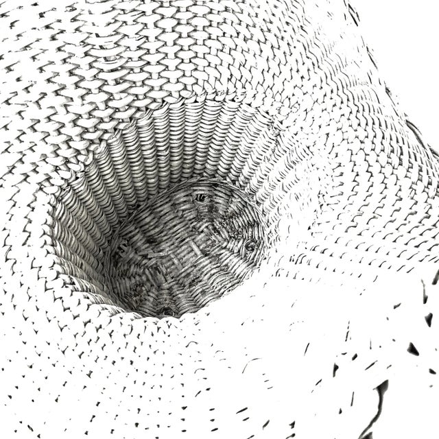 Antique White Wicker Victorian Hand Woven Artisan Butterfly Basket For Sale - Image 9 of 13