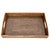 Tan Artifacts Rattan Rectangular Serving Tray with Cutout Handles, Honey Brown with Glass Insert, 20"X13" For Sale - Image 8 of 10