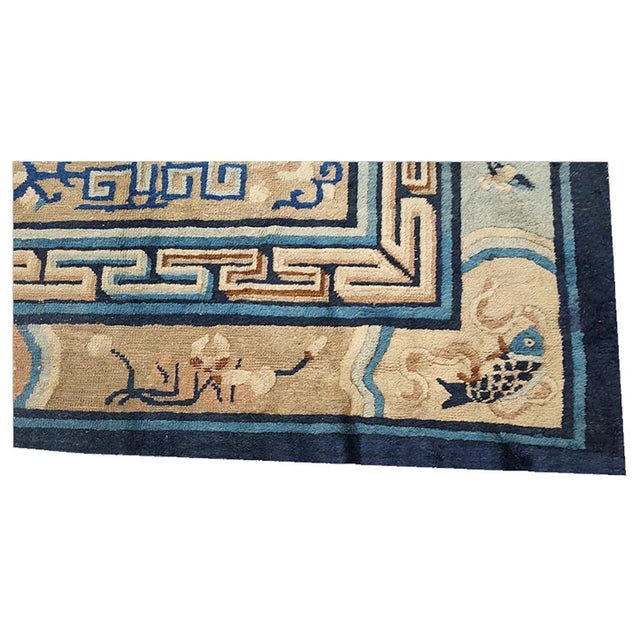 Chinese 19th Century W. Chinese Ningxia Carpet ( 10' x 11'4" - 305 x 345 ) For Sale - Image 3 of 7