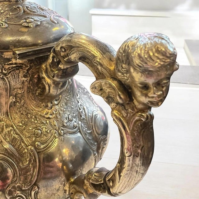 Baroque Teapot in 800 Silver, 1890s For Sale - Image 5 of 9