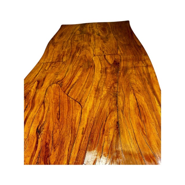 Brown French Louis Xv- Style Patchwork Burlwood Desk by Michael Taylor, 1970 For Sale - Image 8 of 10