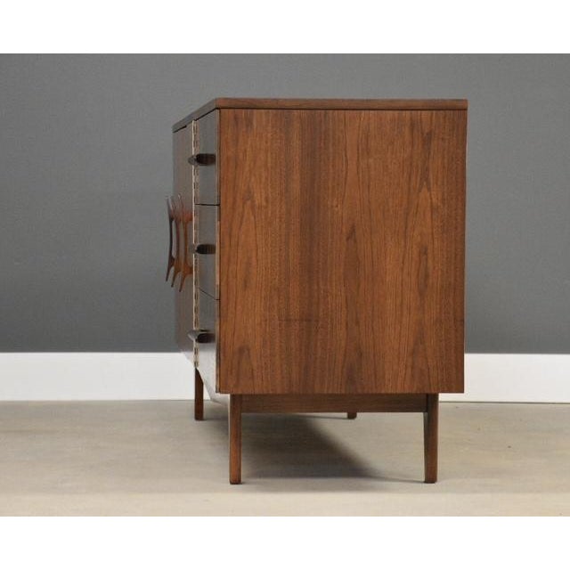 Young America 1960s Refinished Walnut 65” Credenza by Young Manufacturing For Sale - Image 4 of 10