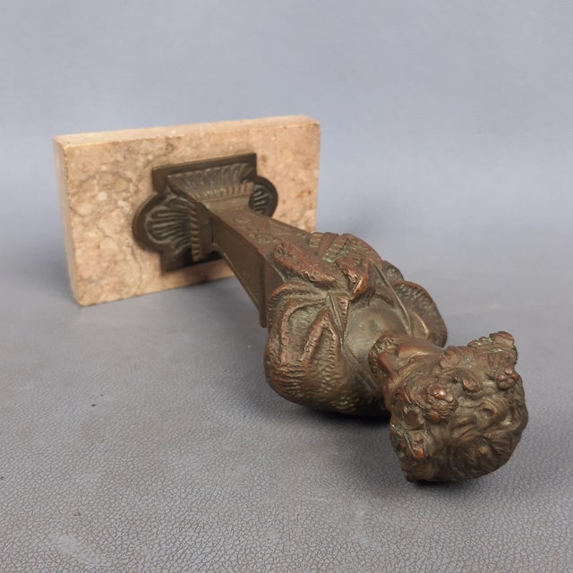 Vintage Bronze Sculpture Bust of a Man with Marble Base, 20th Century For Sale - Image 9 of 13