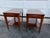 Mersman Pair of Vintage Federal Style Mahogany 2 Tier Side Tables on Casters by Mesman For Sale - Image 4 of 12