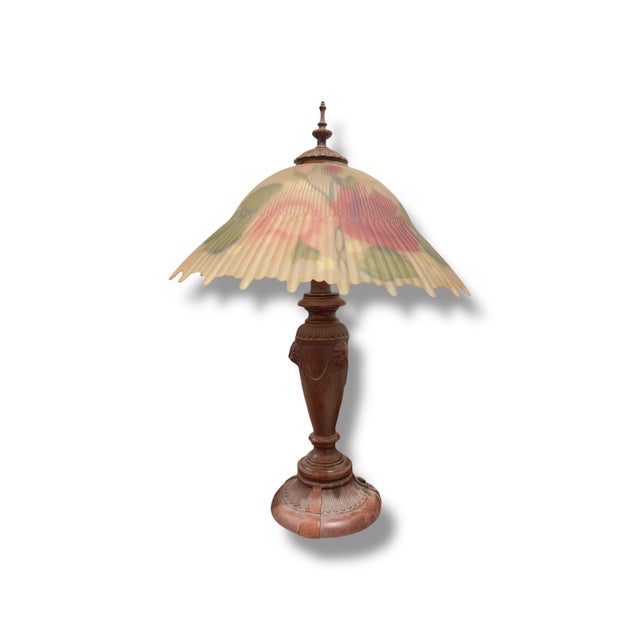 Art Nouveau 1950s Art Nouveau Signed Lamp For Sale - Image 3 of 6