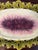 Victorian Victorian Majolica Oval Serving Tray With Ornate Leaf Border & Handles For Sale - Image 3 of 5