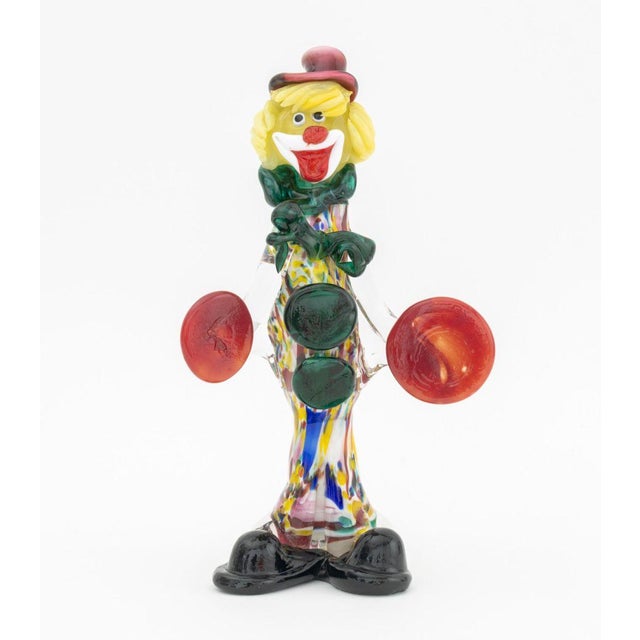 Murano Art Glass Clown Sculptures, 2 For Sale - Image 9 of 17
