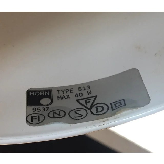 Magnetic Danish White Enameled Ball Wall Lamps by E. S. Horn, 1970s, Set of 2 For Sale - Image 4 of 8