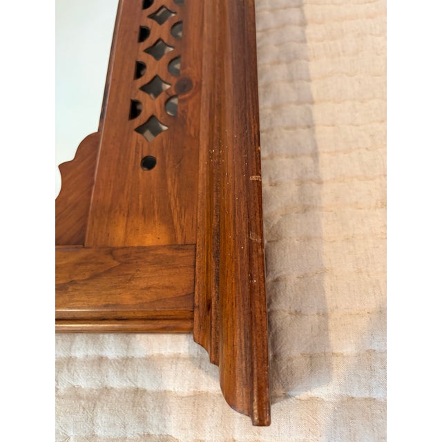 Pennsylvania House Pennsylvania House Cherry Wood Cornice Top Mirror For Sale - Image 4 of 12