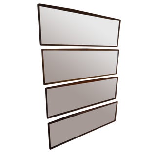 Large Horizontal Teak Mirror, 1960s For Sale