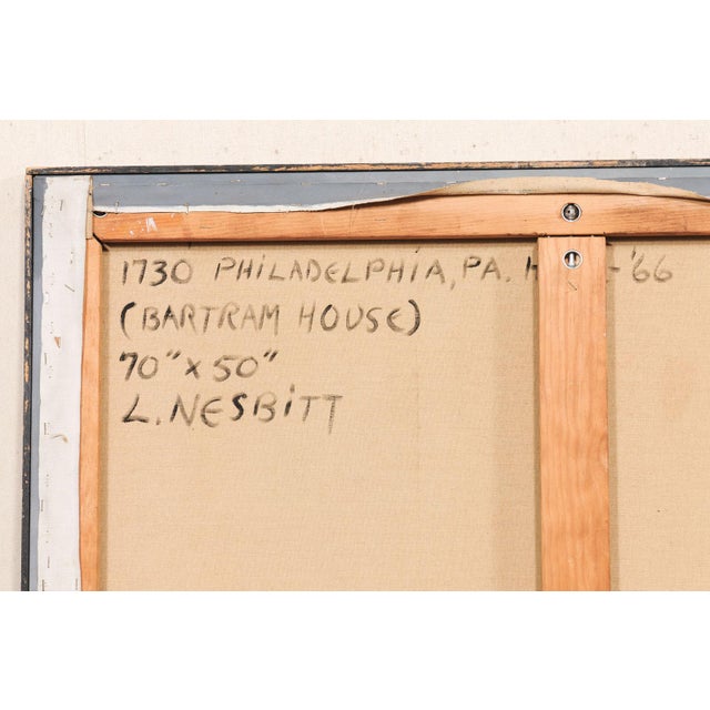 Gray Mid 20th Century Large Lowell Blair Nesbitt Black & White Tonal Painting For Sale - Image 8 of 11
