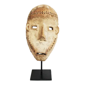 Antique Kumu Mask on Stand