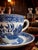 This elegant vintage Blue Willow teacup and saucer set is a beautiful example of traditional English transferware,...