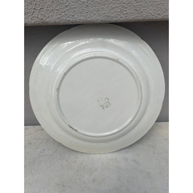 Majolica Corn Keller & Guerin Saint Clement Plate For Sale - Image 4 of 4