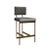Matthew Izzo Home - Baylor Gray Velvet Upholstered Cushion & Painted Bronze Counter Stool For Sale In New York - Image 6 of 6
