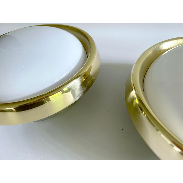 Metal Vintage Brass and Glass Sconce from Limburg For Sale - Image 7 of 11