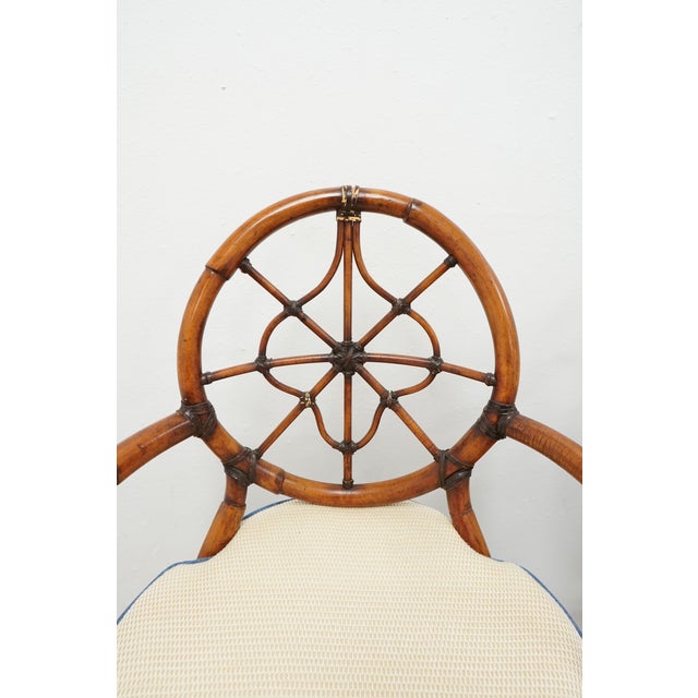 Vintage Faux Bamboo Swivel Bar Stools (Set of 4) For Sale - Image 13 of 18