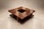 Wood Brazilian Modern Imbuia Coffee Table with Central Flower Vase Opening and Open Display Shelves, Casa Finland, Brazil, 1960s - lot 1129 For Sale - Image 7 of 18