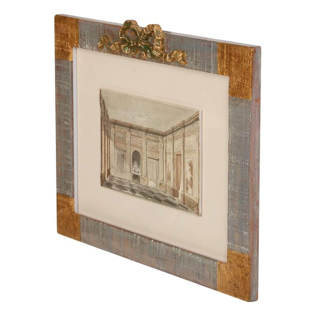 We love paintings and drawings of interiors, as they often capture the soul of a room. This lovely small watercolor...