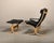 Set of Vintage Siesta Lounge Chair and Ottoman in Naturel Oak and Black Leather by Ingmar Relling for Westnofa, 2000s For Sale - Image 6 of 18