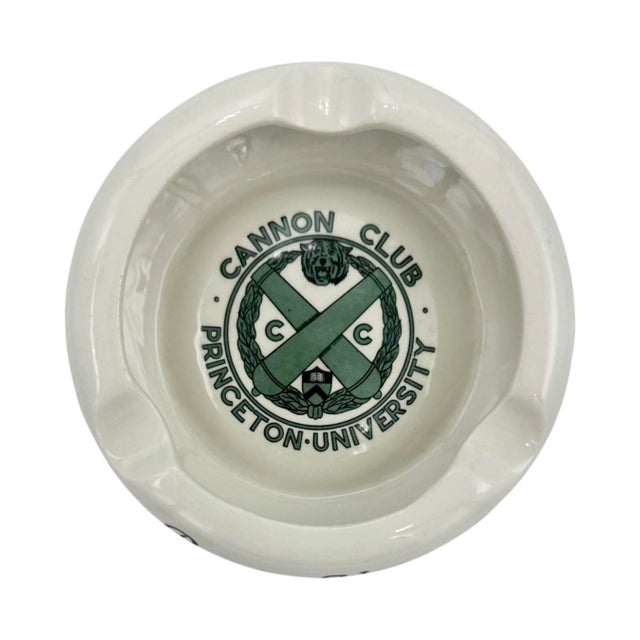 Vintage Cannon Club Princeton University Ceramic Ashtray Catchall Dish For Sale - Image 9 of 9