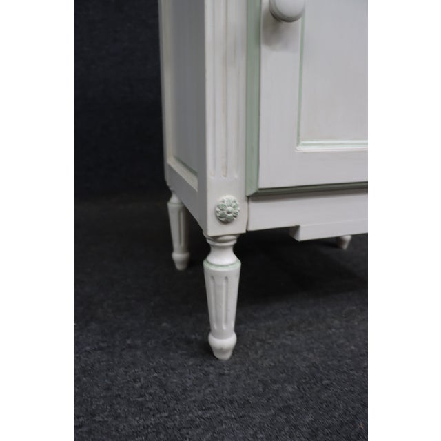 Late 20th Century French Louis XVI-Style Painted Nightstand For Sale - Image 5 of 12