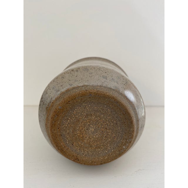 1980s Vintage 1980s Japanese Stoneware Pottery Vase For Sale - Image 5 of 6
