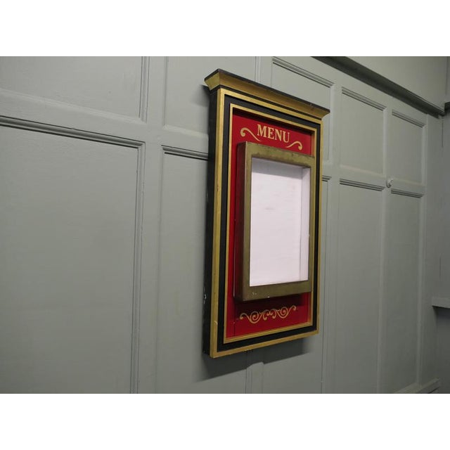1960s Hand Painted Brass Bistro Menu Board, 1960 For Sale - Image 5 of 8