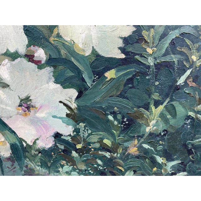 Alexandre Guelle, Flower Garden, 1911, Oil Painting on Canvas, Framed For Sale - Image 15 of 18