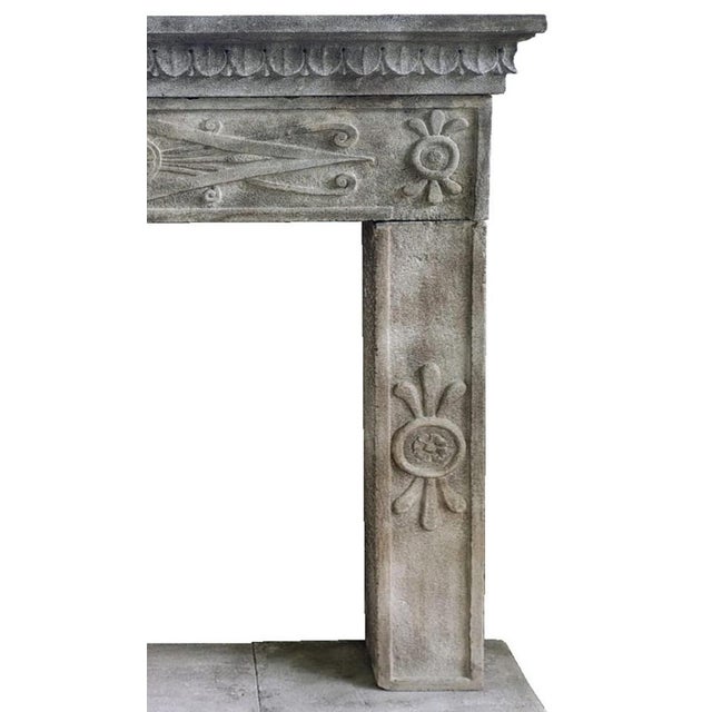 Italian Travertine Marble Fireplace, 20th Century For Sale - Image 6 of 7