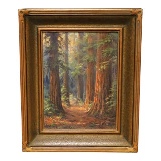 Early 20th Century Martella Lane b.1875 Ca Artist , Redwood Trees For Sale