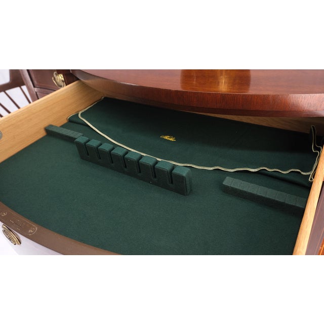 Full Size Pencil Inlaid Mahogany Federal SideBoard Server Buffet by Baker For Sale - Image 9 of 12