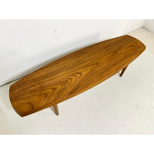 Wood C. 1970s Studio Craft Mid-Century Surfboard Coffee Table by Paul Killinger For Sale - Image 7 of 12