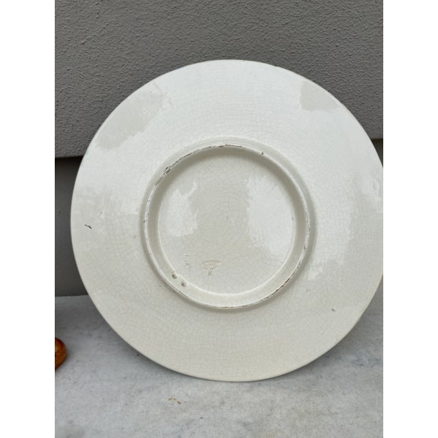 Late 19th Century 19th Century Majolica Pears Wall Platter Longchamp For Sale - Image 5 of 7