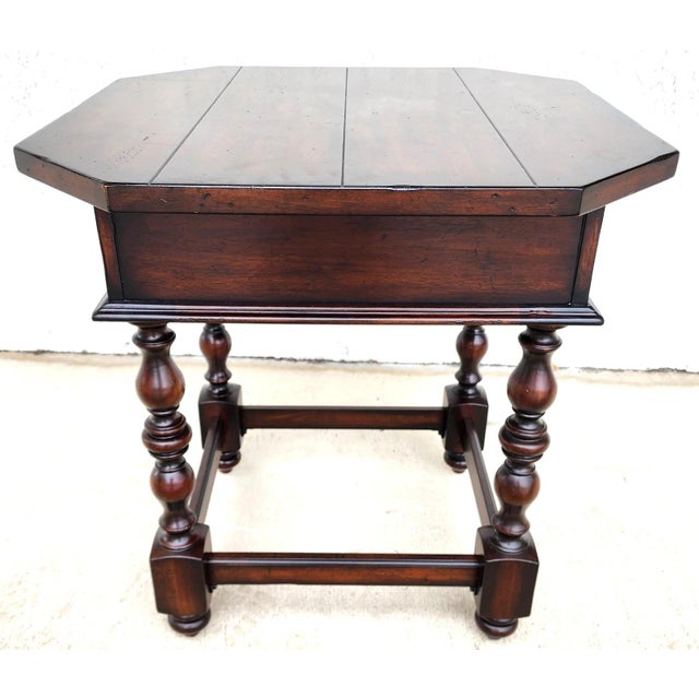 English Vintage Lexington Palmer Home Collection Side Table For Sale - Image 3 of 10