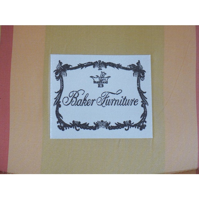 Pair Baker French Louis XVI Upholstered Bergere Chairs For Sale - Image 18 of 18