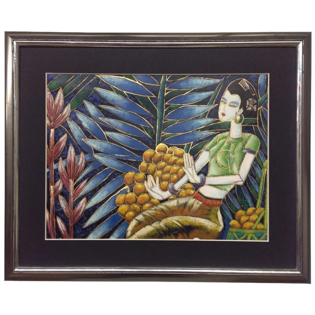 1960s Yunnan School Oil Painting on Canvas For Sale