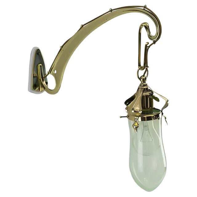 Wall Lamp with Original Opaline Glass Shade from Jugendstil, Vienna, 1908 For Sale
