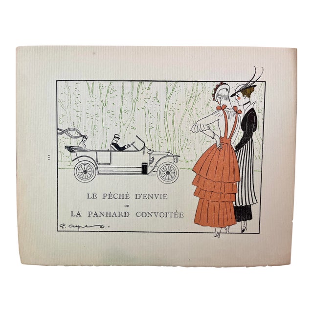 1920s Automobile Ad, Le Péché d'Envie Ou La Panhard Convoitée For Sale