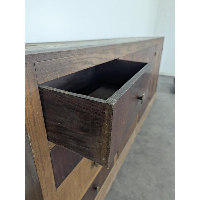 Vintage Industrial Style Sideboard in Wood For Sale - Image 4 of 8