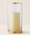 Metal Ralph Lauren Large Glass Hurricane With Brass Trim For Sale - Image 7 of 7