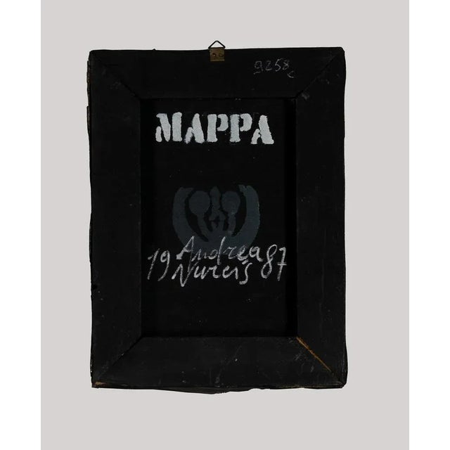 Andrea Nurcis, Mappa, Original Mixed Media on Canvas, 1987 For Sale - Image 4 of 4