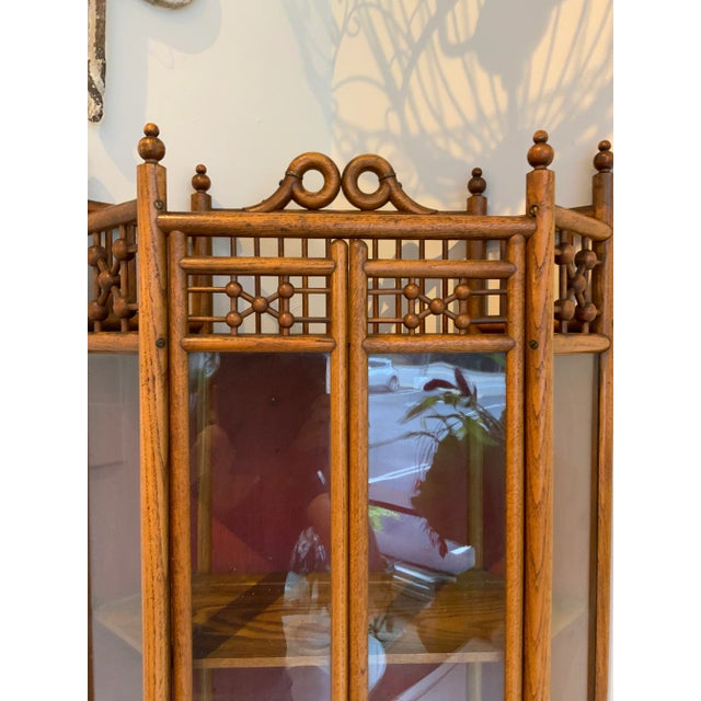 Arts & Crafts Antique Arts & Crafts Oak Wall Corner Cabinet For Sale - Image 3 of 6