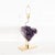Metal Early 21st Century Single Natural Amethyst Fragment Table Lamp For Sale - Image 7 of 12