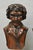 Late 20th Century Classical Maitland Smith Style Carved Mahogany Wood Bust on Alabaster - A Pair For Sale - Image 4 of 15