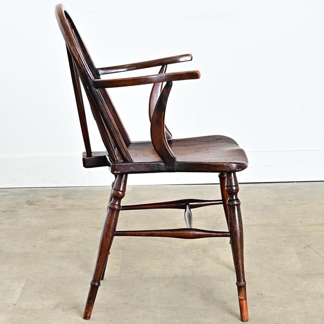 English 19th Century Elm Windsor Chair For Sale - Image 10 of 11